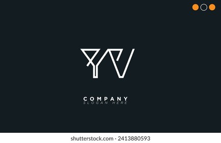Letras de alfabeto YV Iniciales Logotipo de monograma VY, Y y V