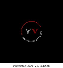 YV creative modern letters logo design template