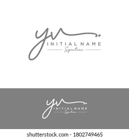 YV Initial letter handwriting and signature logo.