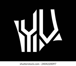 YV letter logo design vector art.