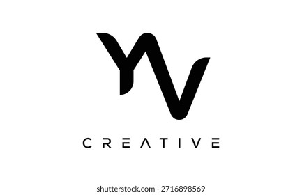 YV Letter Monogram Logo for Modern Creative Brand Identity