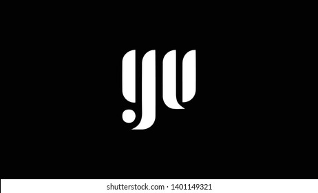 YV logo design template vector illustration minimal design