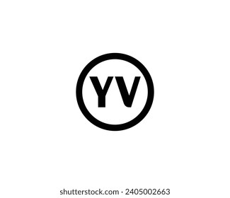 YV logo design vector template