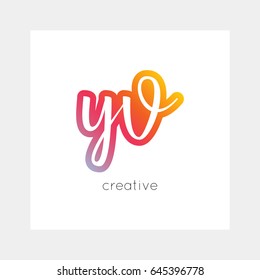 YV logo, vector. Useful as branding, app icon, alphabet combination, clip-art.