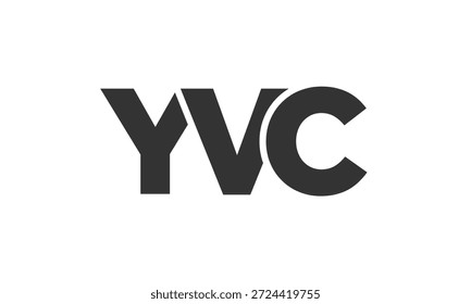Modelo de design de logotipo YVC com texto em negrito forte e moderno. Logotipo vetorial inicial com tipografia simples e mínima. Identidade de empresa moderna ideal para a presença de marca de empresas.