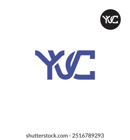 Diseño de monograma de letra de logotipo YVC