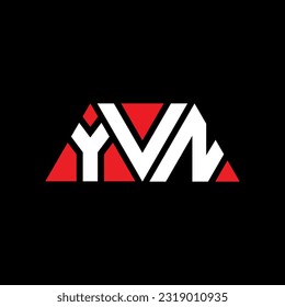 YVN triangle letter logo design with triangle shape. YVN triangle logo design monogram. YVN triangle vector logo template with red color. YVN triangular Simple, Elegant, and Luxurious Logo