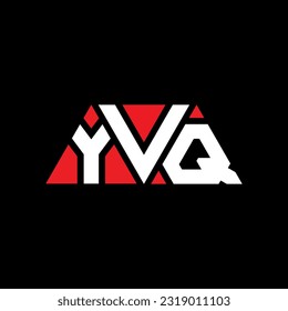 YVQ triangle letter logo design with triangle shape. YVQ triangle logo design monogram. YVQ triangle vector logo template with red color. YVQ triangular Simple, Elegant, and Luxurious Logo