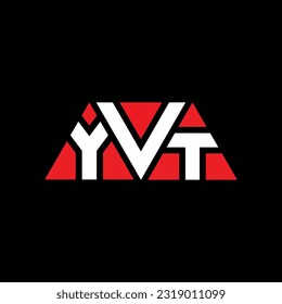 YVT triangle letter logo design with triangle shape. YVT triangle logo design monogram. YVT triangle vector logo template with red color. YVT triangular Simple, Elegant, and Luxurious Logo