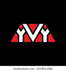 YVY triangle letter logo design with triangle shape. YVY triangle logo design monogram. YVY triangle vector logo template with red color. YVY triangular Simple, Elegant, and Luxurious Logo