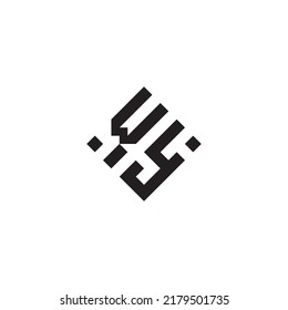YW abstract geometric concept logo in high quality professional design that will be best for street style