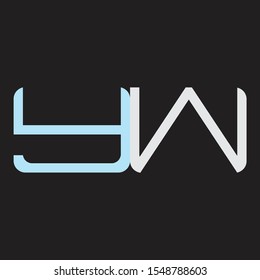 YW Abstract logo vector Monogram isolated on black background