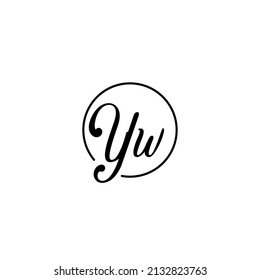 YW concepto femenino logotipo inicial mejor para la belleza y la moda