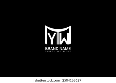 YW circle letter logo design with circle shape. YW ellipse letters with typographic style. initials form a circle logo. YW Circle Abstract Monogram Letter Mark Vector, YW latter logo. spread logo