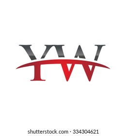 YW initial company red swoosh logo