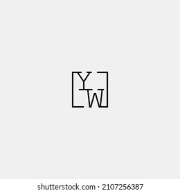 Logotipo inicial YW en línea concepto en diseño profesional de alta calidad que será mejor para las empresas
