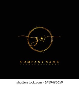 YW Initial luxury handwriting logo vector