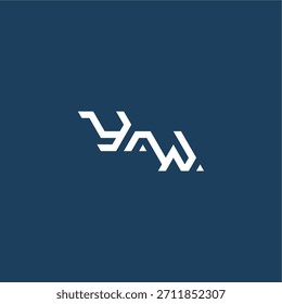 YW letra inicial concepto de esport diseño minimalista estilo techno monograma moderno logo