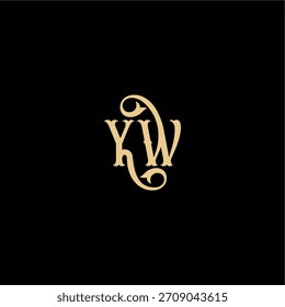 YW letra conceito real inicial Barock estilo design monograma logotipo moderno