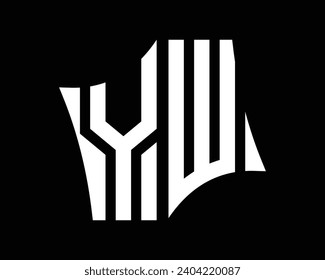YW letter logo design vector art.