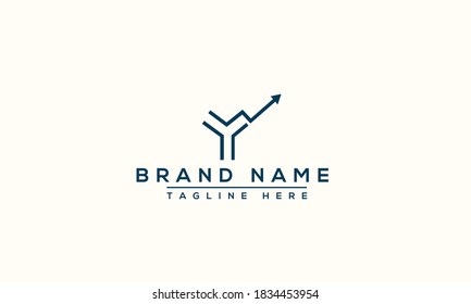 YW Logo Design Template Vector Graphic Branding Element.