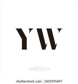 YW logo monogram isolated on white background