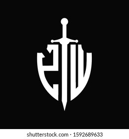 YW logo with shield shape and sword
