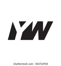 YW negative space letter logo