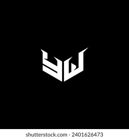 YW Premium emblem logo initial esport and gaming design concept