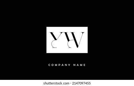 YW, WY Alphabets Letters Logo Monogram