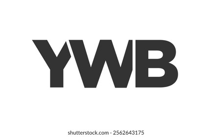 YWB logo design template with strong and modern bold text. Initial based vector logotype featuring simple and minimal typography. Trendy company identity ideal for businesses brand presence.