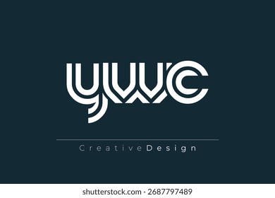 YWC Creative Unique Modern Letter Logo Design. Elegant Monogram Logo Design with Decorative Elements and Typography