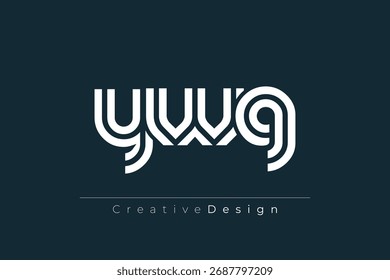 YWG Criativo único moderno carta Logo Design. Elegante Monograma Logo Design com elementos decorativos e tipografia