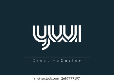YWI Criativo exclusivo moderno carta Logo Design. Elegante Monograma Logo Design com elementos decorativos e tipografia