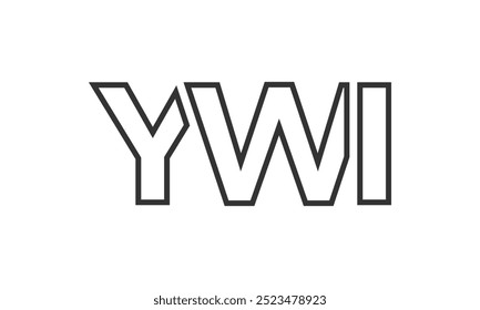 YWI logo design template with strong and modern bold text. Initial based vector logotype featuring simple and minimal typography. Trendy company identity ideal for businesses brand presence.
