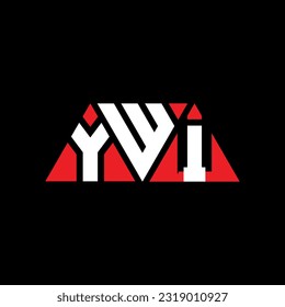 YWI Dreieck Buchstaben Logo Design mit Dreieck Form. YWI Dreieck Logo Design Monogramm. YWI Dreieck Vektorlogo Vorlage mit roter Farbe. Einfaches, elegantes und luxuriöses YWI-Logo