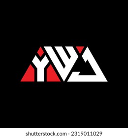 YWJ triangle letter logo design with triangle shape. YWJ triangle logo design monogram. YWJ triangle vector logo template with red color. YWJ triangular Simple, Elegant, and Luxurious Logo