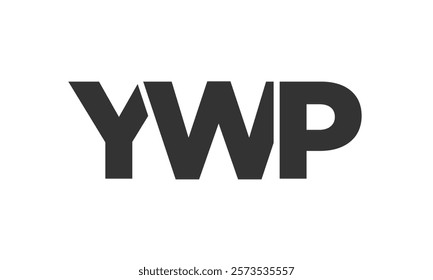 YWP logo design template with strong and modern bold text. Initial based vector logotype featuring simple and minimal typography. Trendy company identity ideal for businesses brand presence.