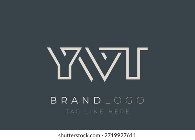 YWT abstrato carta logotipo design. Design de logotipo comercial moderno com tipografia abstrata e estilo contemporâneo