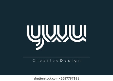 YWU Creative Unique Modern Letter Logo Design. Elegantes Monogramm-Logo-Design mit dekorativen Elementen und Typografie