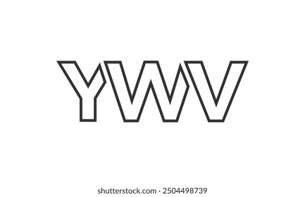 YWV logo design template with strong and modern bold text. Initial based vector logotype featuring simple and minimal typography. Trendy company identity ideal for businesses brand presence.