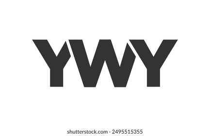 YWY logo design template with strong and modern bold text. Initial based vector logotype featuring simple and minimal typography. Trendy company identity ideal for businesses brand presence.