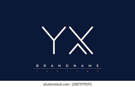 YX Abstract letter logo. This logo icon incorporate with abstract shape in the creative way