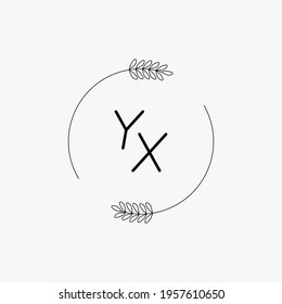 YX Beauty vector initial logo, handwriting logo of initial signature