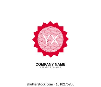 YX initial logo template vector