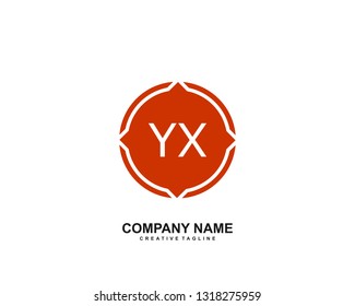YX initial logo template vector