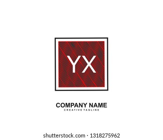 YX initial logo template vector