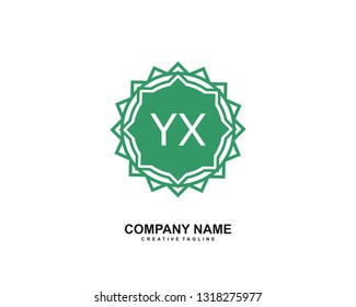 YX initial logo template vector