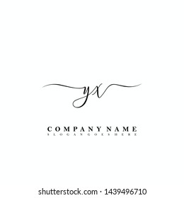 YX Initial luxury handwriting logo vector