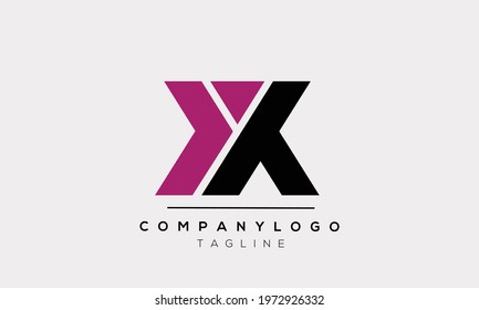 YX initials monogram letter text alphabet logo design